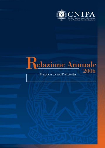 Cnipa: relazione annuale 2006 - Porte aperte sul web