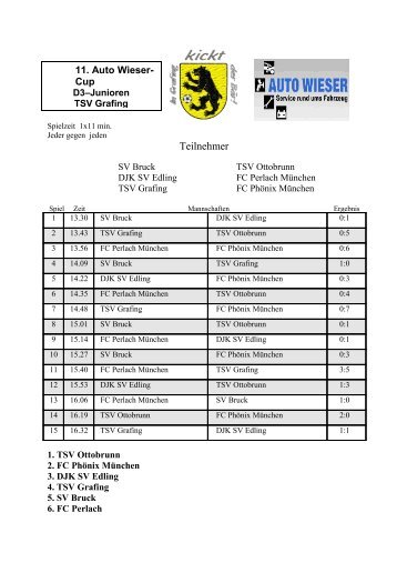 Spielplan nachmittag - TSV Grafing