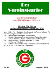 Vereinskurier Nr.75 vom September 2010 - TSV - Gülzow