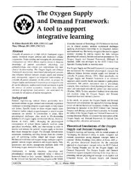 The oxygen supply and demand framework: A tool to support ... - BCIT