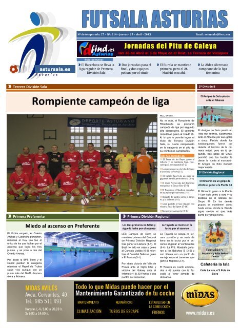 Rompiente campeón de liga - Astursala