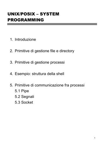 Unix/Posix system call - dida@laboratorium