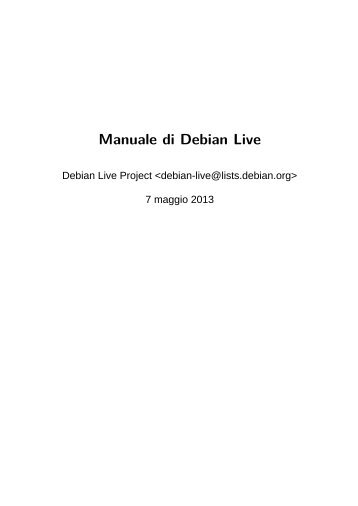 Debian: - Manuale di Debian Live