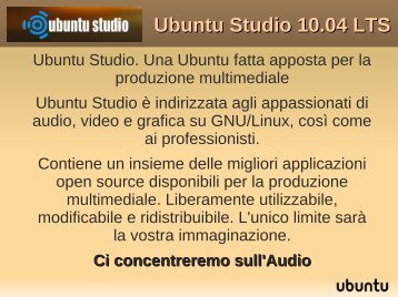 Ubuntu Studio Linux Audio - LiNox - Novara LUG