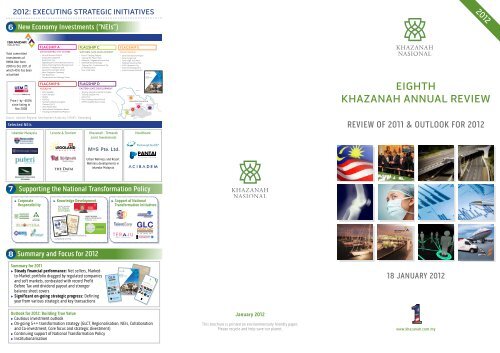 EIGHTH KHAZANAH ANNuAl REvIEw - Khazanah Nasional Berhad