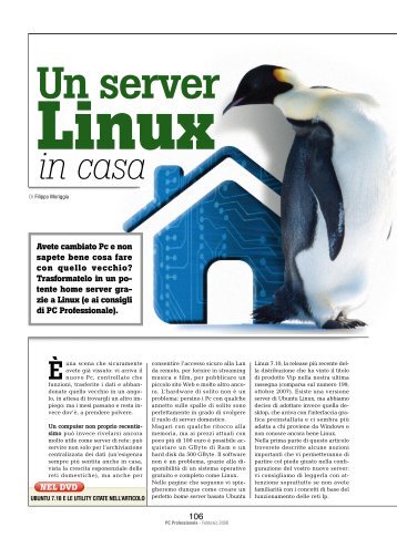 Un server Linux in casa - PC Professionale