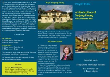 Tg Pinang Tour - Singapore Heritage Society