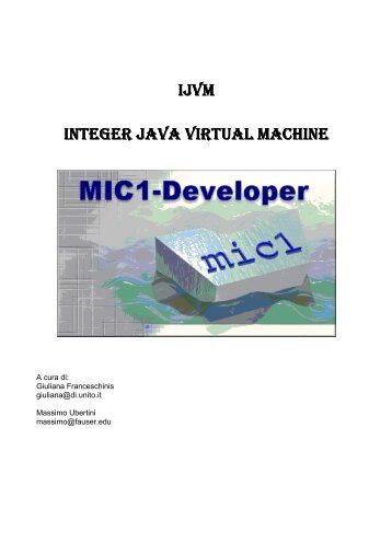 Linguaggio di programmazione assembly IJVM - Massimo Ubertini