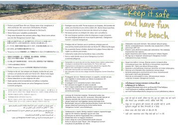 Stay safe at the beach brochure with new ... - Waverley Council