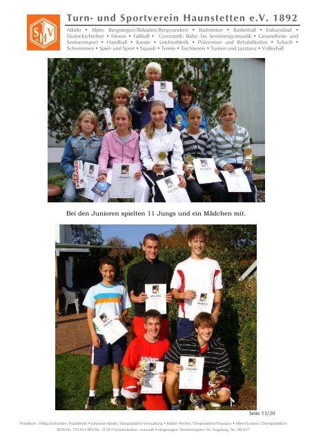 Newsletter Dezember 2007 - TSV Haunstetten