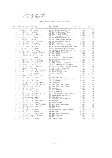 4. Herdecker City-Lauf TSV 1863 Herdecke e.V. 02. Juni 2007 ...