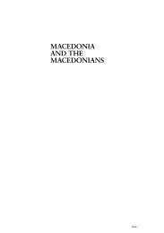 MACEDONIA AND THE MACEDONIANS - PolicyArchive