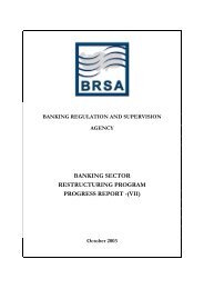 banking sector restructuring program progress report - Bankacılık ...