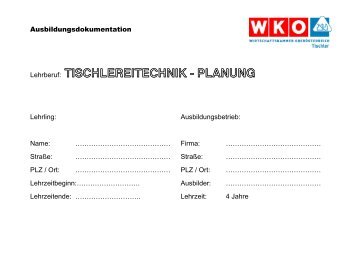 Lehrberuf: TISCHLEREITECHNIK - PLANUNG - Tischlerinfo.com