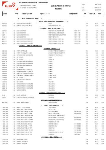 Sistemas Integrales - componentes diesel vidal eirl