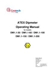 ATEX Dipmeter Operating Manual - Geotech