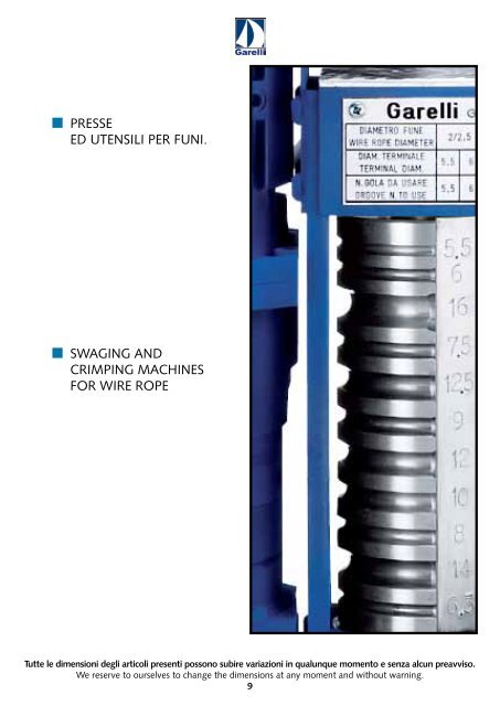 Catalogo generale - Main catalogue 2009 (pdf - 3.4 MB) - Garelli