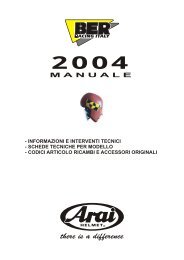 Manuale tecnico caschi Arai - Cimina.net