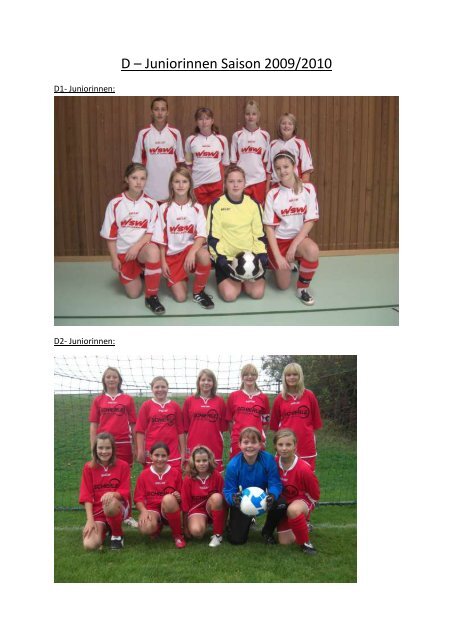 D – Juniorinnen Saison 2009/2010