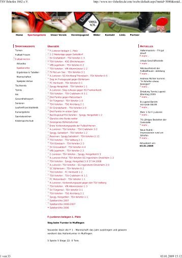 Spielberichte 2008 - TSV Ilshofen 1862 eV
