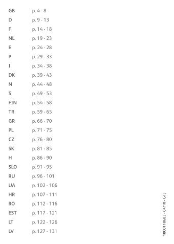 GB p.4-8 D p. 9 - Tefal