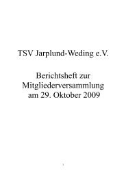 TSV Jarplund-Weding e.V. Berichtsheft zur Mitgliederversammlung ...