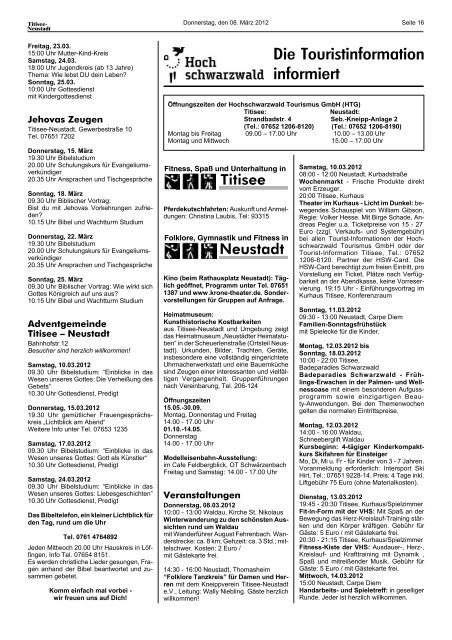 Amtsblatt Nr. 05 vom 08.03.2012 - Titisee-Neustadt