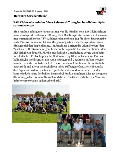Die A-Junioren der SG Sersheim/Kleinsachsenheim - TSV ...