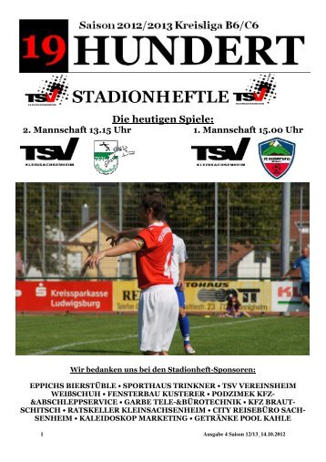 Ausgabe 04 vom 14.10.2012 - TSV Kleinsachsenheim