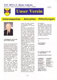 Ausgabe 5 / 2011 - TSV Klein-Auheim