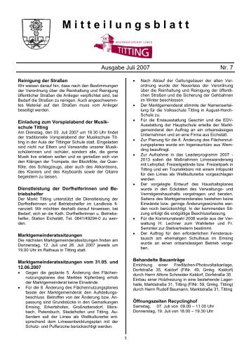 Mitteilungsblatt Nr. 07