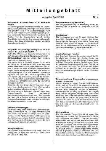 Mitteilungsblatt Nr. 04 - Marktgemeinde Titting