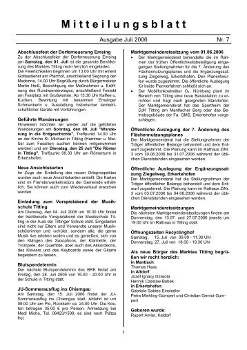 Mitteilungsblatt Nr. 07