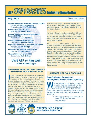 Bulk Salutes and Licensing (May 2002) - ATF