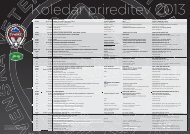 Koledar prireditev 2013