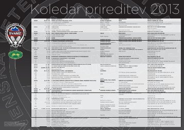 Koledar prireditev 2013