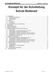 Konzept für die Schulleitung - Bottenwil