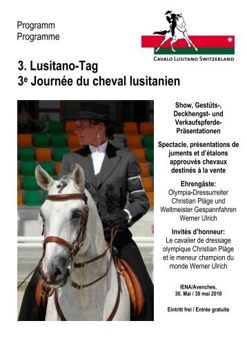 Programmheft - Cavalo Lusitano Switzerland