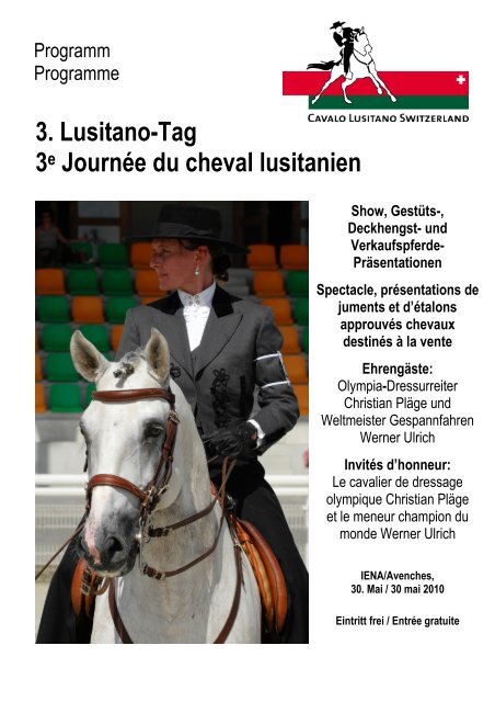Programmheft - Cavalo Lusitano Switzerland