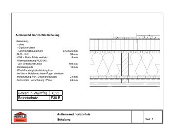 u-Wert in W/(m K) 0,22 Brandschutz F30-B - brettstapel.eu