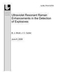 Ultraviolet Resonant Raman Enhancements in the Detection of ...