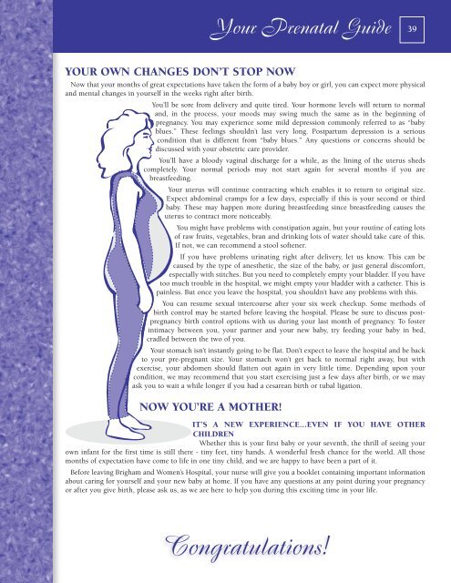 Enjoying Your Pregnancy Guide to Understanding - Brigham and ...