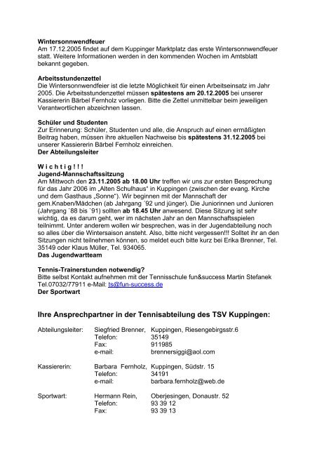 17.11.2005 - TSV Kuppingen