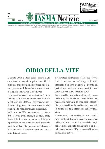 Download IASMA NOTIZIE VITICOLTURA n. 7 - Fondazione ...