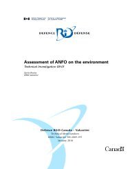 Assessment of ANFO on the environment - Defence Research and ...