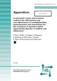 APPENDICES. A systematic review and economic model of the ...