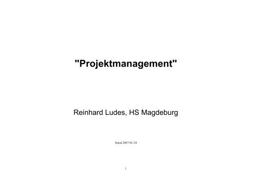 "Projektmanagement"