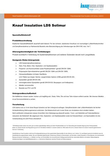 Knauf Insulation LDS Solimur