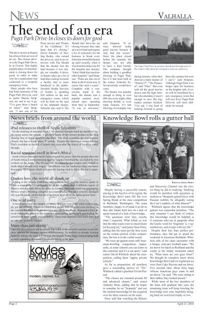 Issue 8: April 21, 2010 - Lake Stevens School District #4