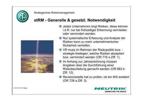 Strategisches Risikomanagement - Netzwerk Risikomanagement